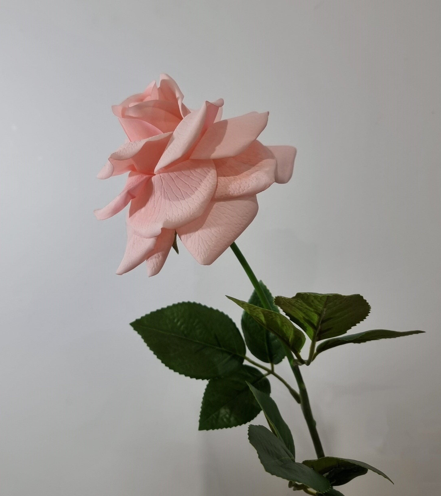 Real Touch Pink Open Rose (Wholesale)