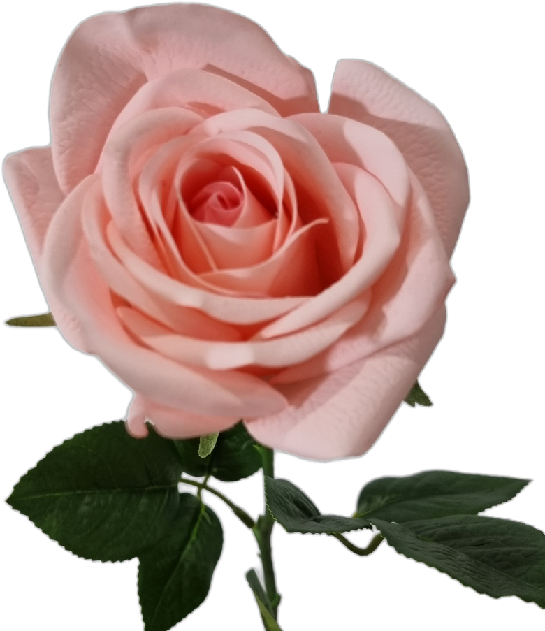 Real Touch Pink Open Rose (Wholesale)