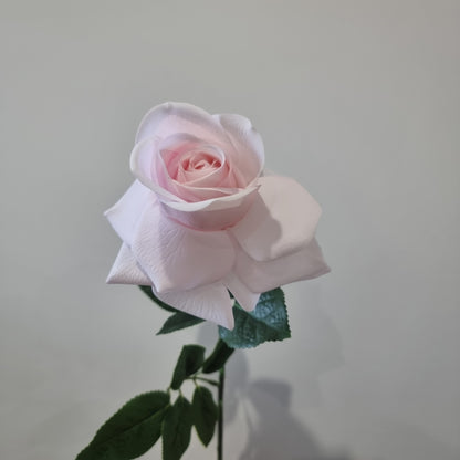 Real Touch Light Pink Open Rose