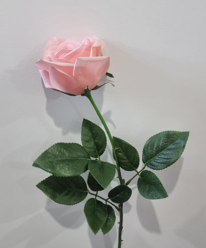 Real Touch Pink Open Rose (Wholesale)