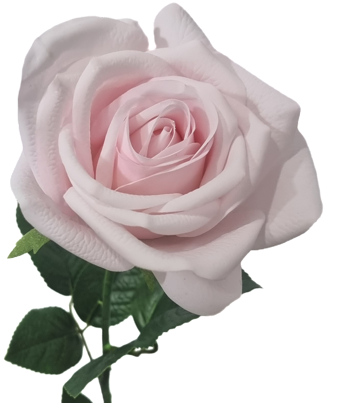 Real Touch Light Pink Open Rose