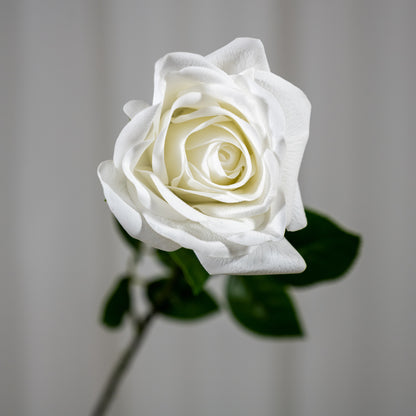 Real Touch White Open Rose